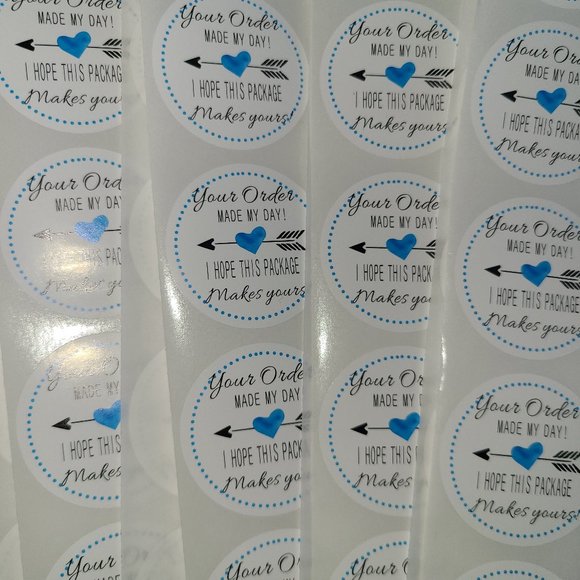 50 YOUR ORDER MADE MY DAY Stickers 1.5" - Picture 10 of 10